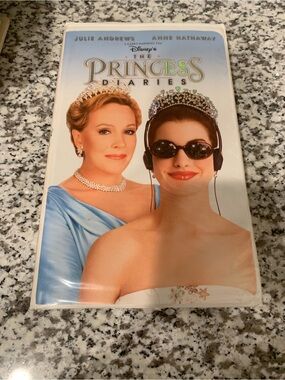 Disney Princess Diaries VHS Back Cover — White & Pink Accents
